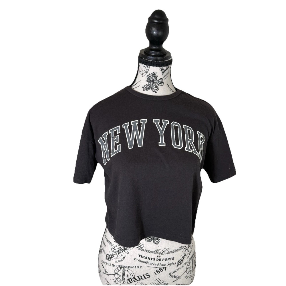 Cut‎ & Paste Women  Grey New York Size XS Short Sleeve Cotton